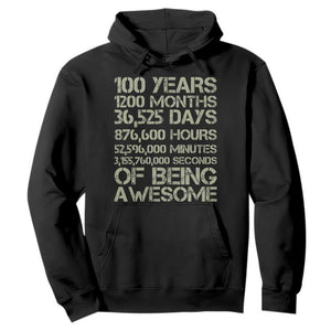 Vintage 100th Milestone Birthday Hoodie 100 Years Of Being Awesome