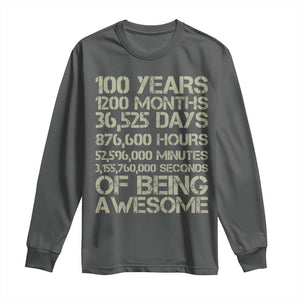 Vintage 100th Milestone Birthday Long Sleeve Shirt 100 Years Of Being Awesome