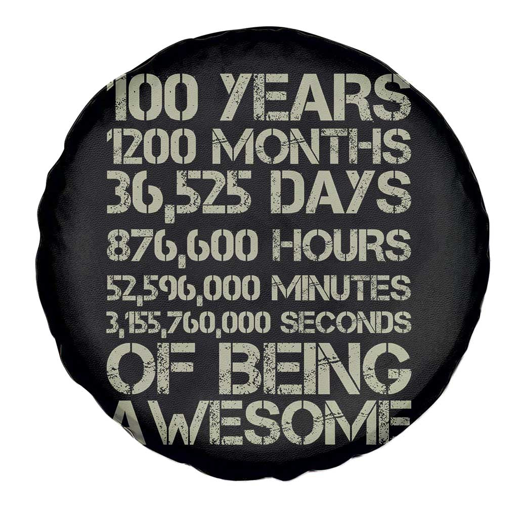 Vintage 100th Milestone Birthday Spare Tire Cover 100 Years Of Being Awesome