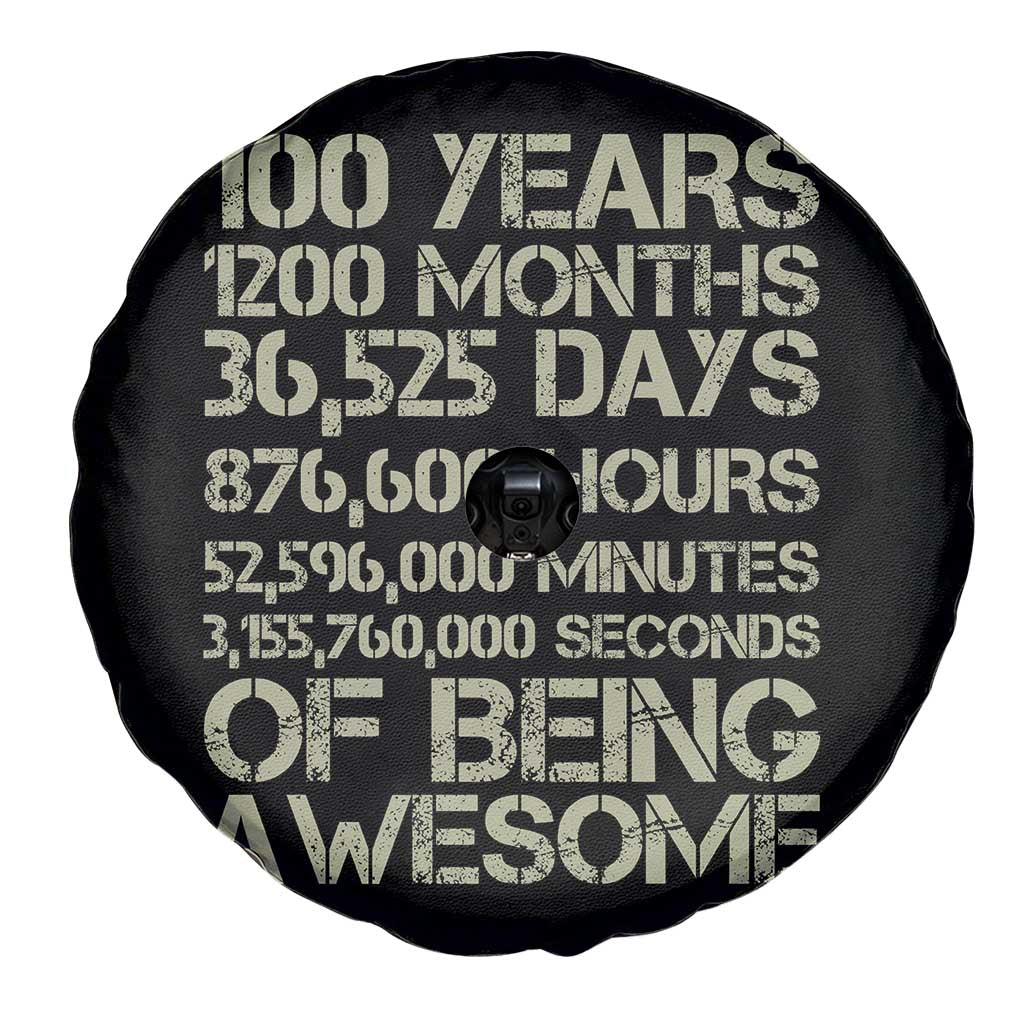 Vintage 100th Milestone Birthday Spare Tire Cover 100 Years Of Being Awesome
