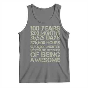 Vintage 100th Milestone Birthday Tank Top 100 Years Of Being Awesome