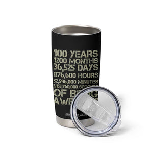 Vintage 100th Milestone Birthday Tumbler Cup 100 Years Of Being Awesome