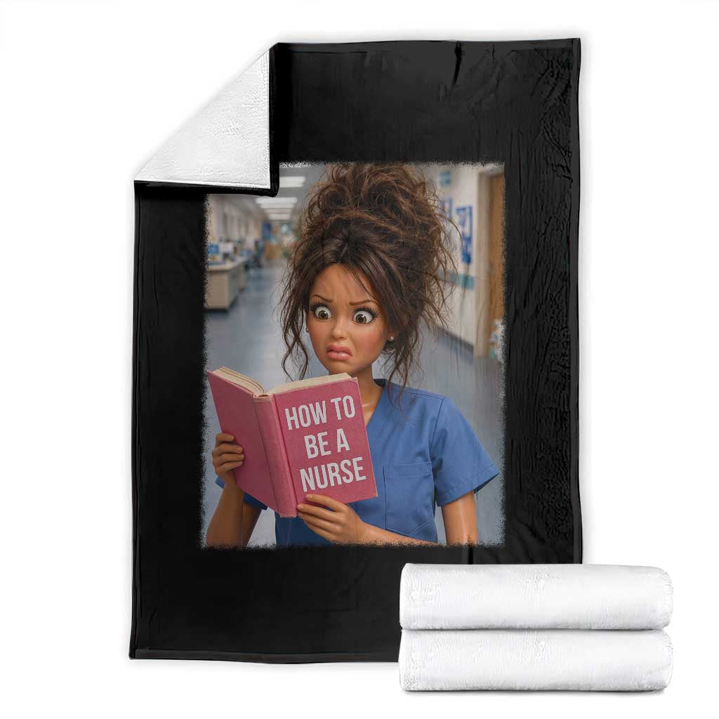 Funny Nursing Student Doll Face Meme Throw Blanket Future Nurse Gift