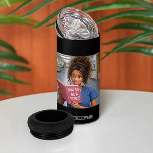 Funny Nursing Student Doll Face Meme 4 in 1 Can Cooler Tumbler Future Nurse Gift