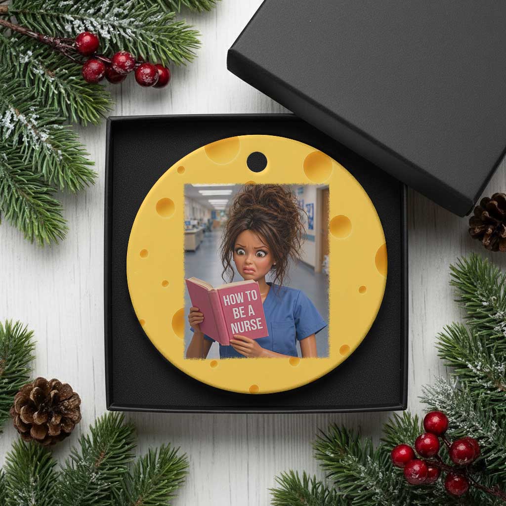 Funny Nursing Student Doll Face Meme Ceramic Ornament Future Nurse Gift