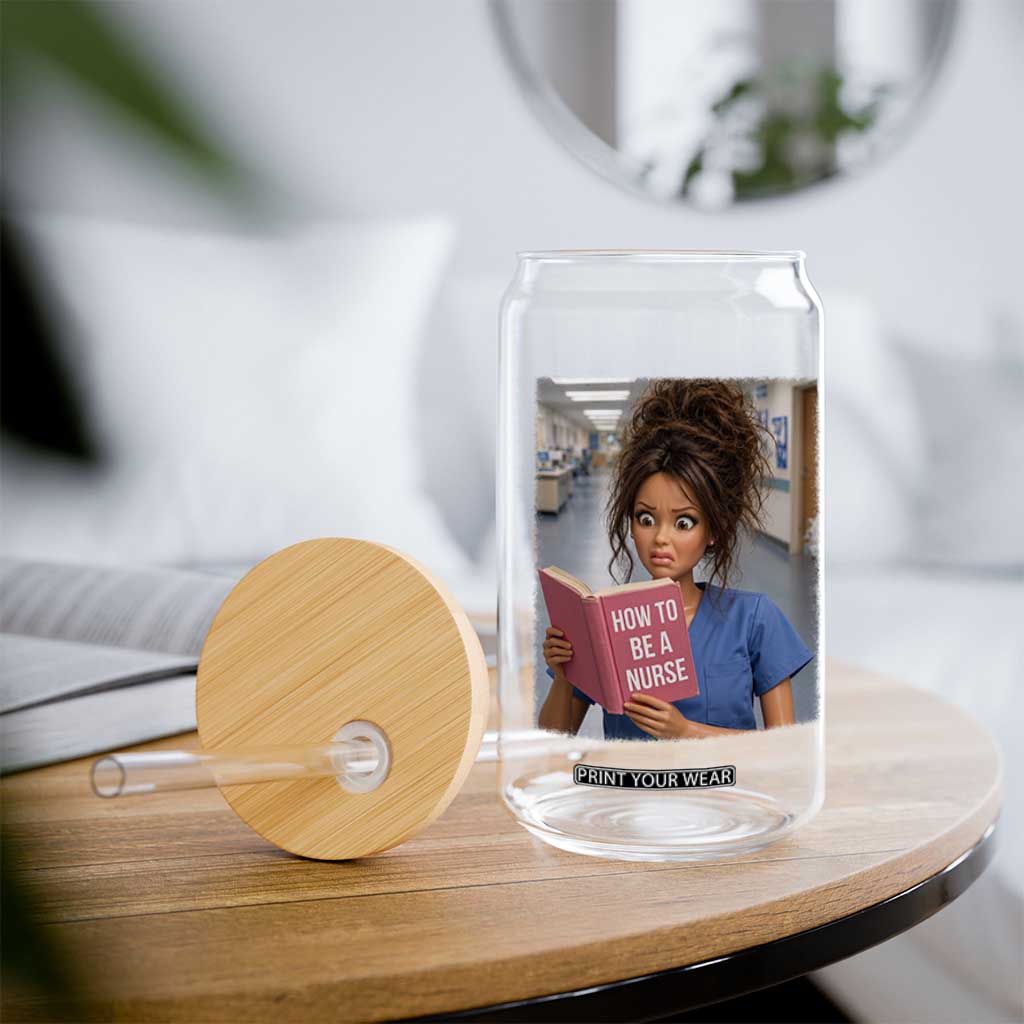 Funny Nursing Student Doll Face Meme Glass Can Future Nurse Gift
