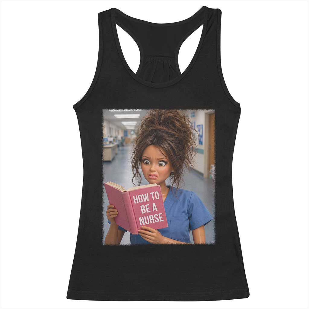 Funny Nursing Student Doll Face Meme Racerback Tank Top Future Nurse Gift
