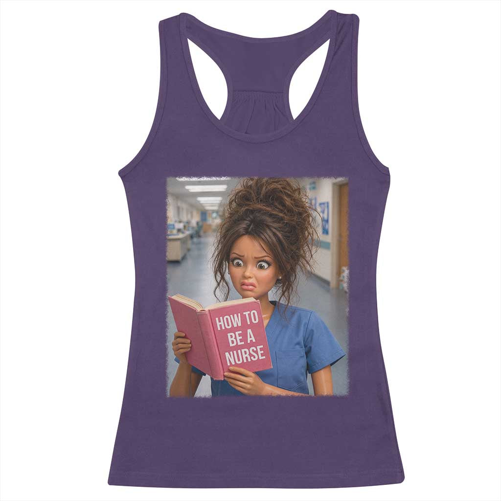 Funny Nursing Student Doll Face Meme Racerback Tank Top Future Nurse Gift