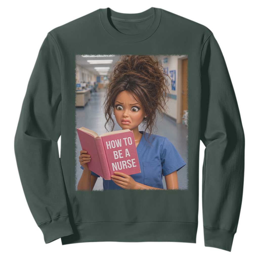 Funny Nursing Student Doll Face Meme Sweatshirt Future Nurse Gift