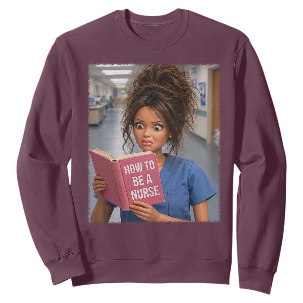Funny Nursing Student Doll Face Meme Sweatshirt Future Nurse Gift