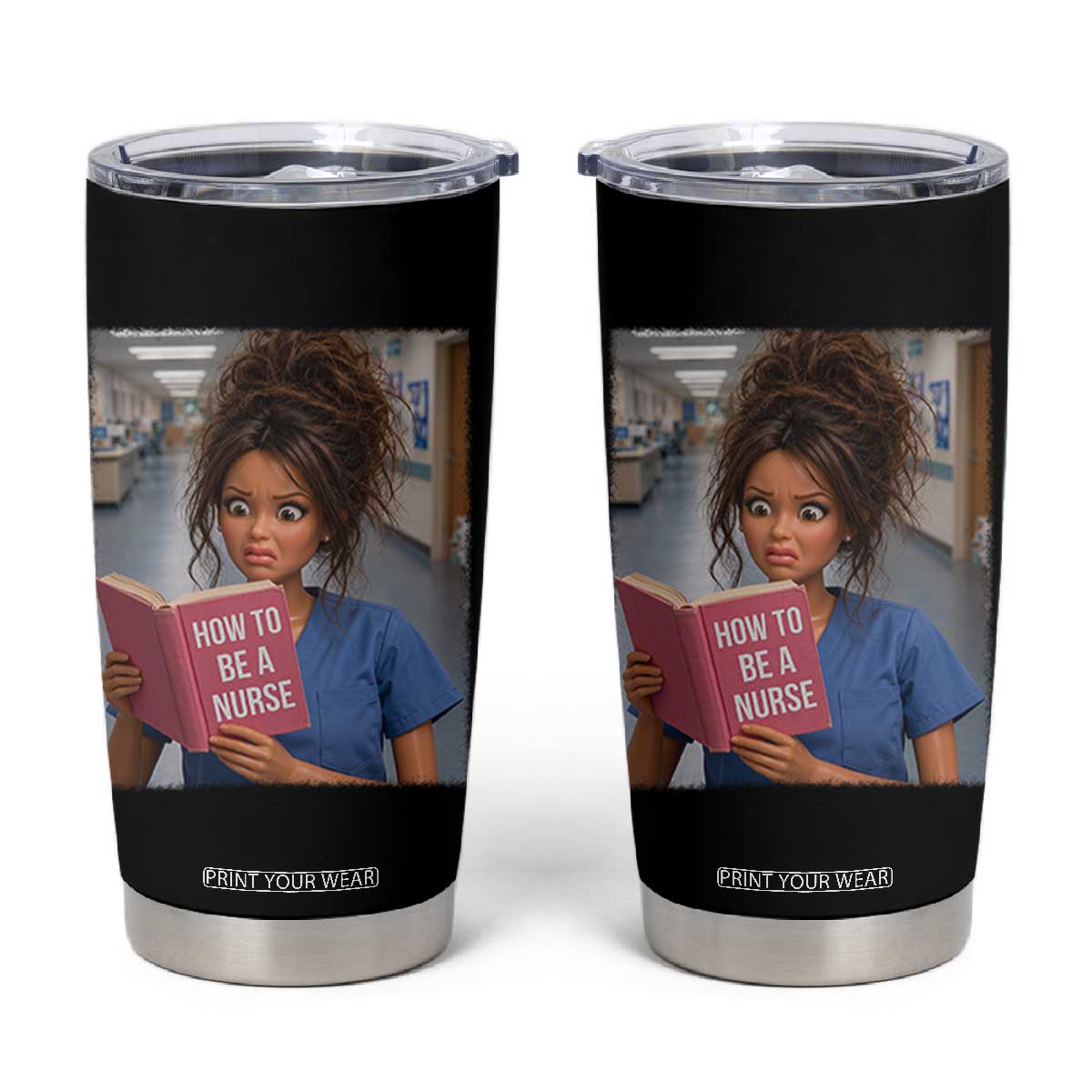 Funny Nursing Student Doll Face Meme Tumbler Cup Future Nurse Gift