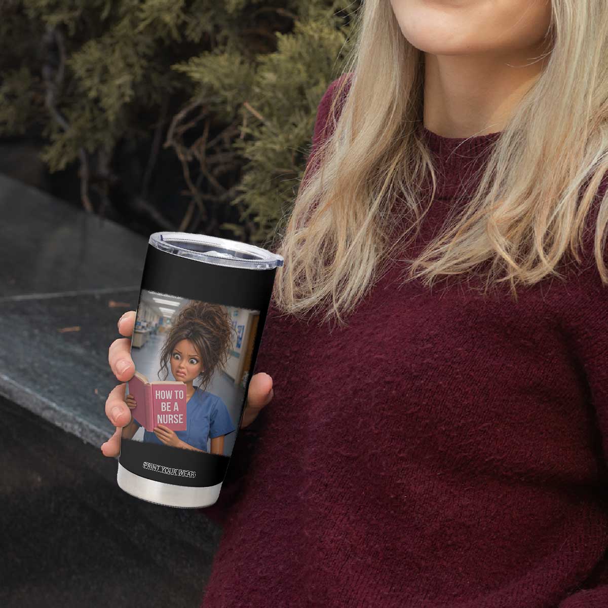 Funny Nursing Student Doll Face Meme Tumbler Cup Future Nurse Gift