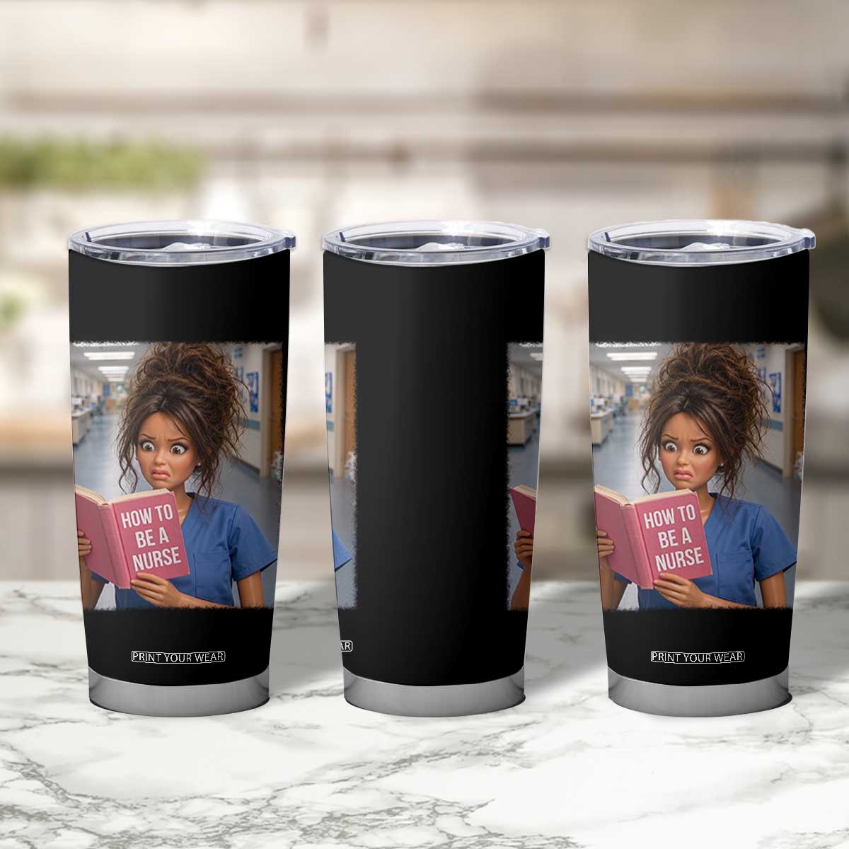 Funny Nursing Student Doll Face Meme Tumbler Cup Future Nurse Gift