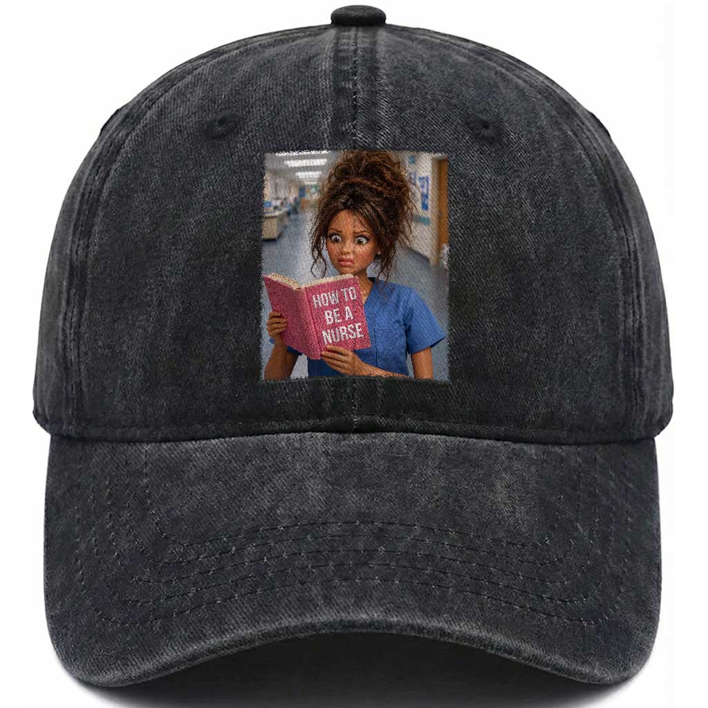 Funny Nursing Student Doll Face Meme Washed Cotton Baseball Cap Future Nurse Gift TS12 Print Your Wear