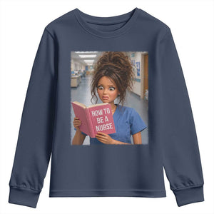 Funny Nursing Student Doll Face Meme Youth Sweatshirt Future Nurse Gift