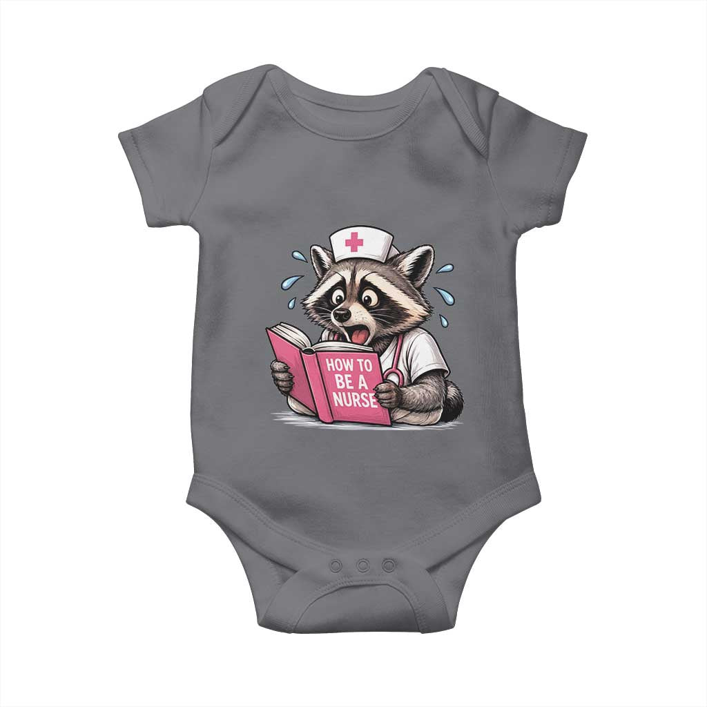 Funny Raccoon Nursing Student Healthcare Gift Baby Onesie