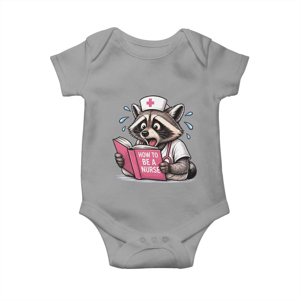 Funny Raccoon Nursing Student Healthcare Gift Baby Onesie