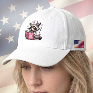 Funny Raccoon Nursing Student Healthcare Gift Baseball Cap
