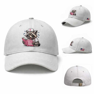 Funny Raccoon Nursing Student Healthcare Gift Baseball Cap