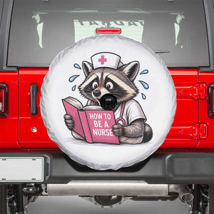 Funny Raccoon Nursing Student Healthcare Gift Spare Tire Cover