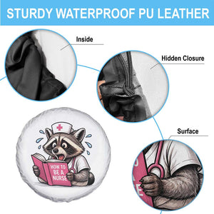 Funny Raccoon Nursing Student Healthcare Gift Spare Tire Cover