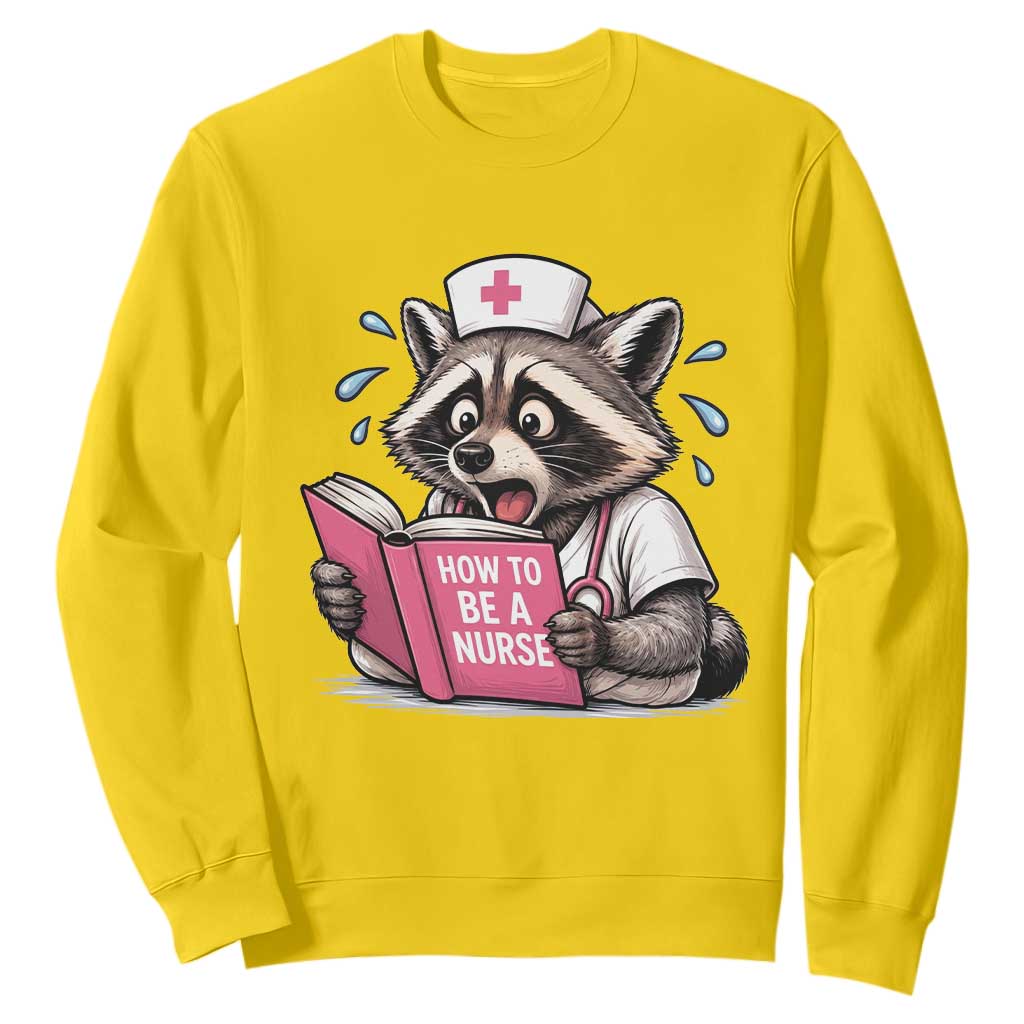 Funny Raccoon Nursing Student Healthcare Gift Sweatshirt