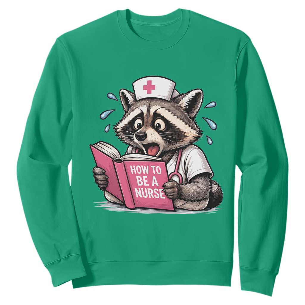 Funny Raccoon Nursing Student Healthcare Gift Sweatshirt