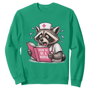 Funny Raccoon Nursing Student Healthcare Gift Sweatshirt
