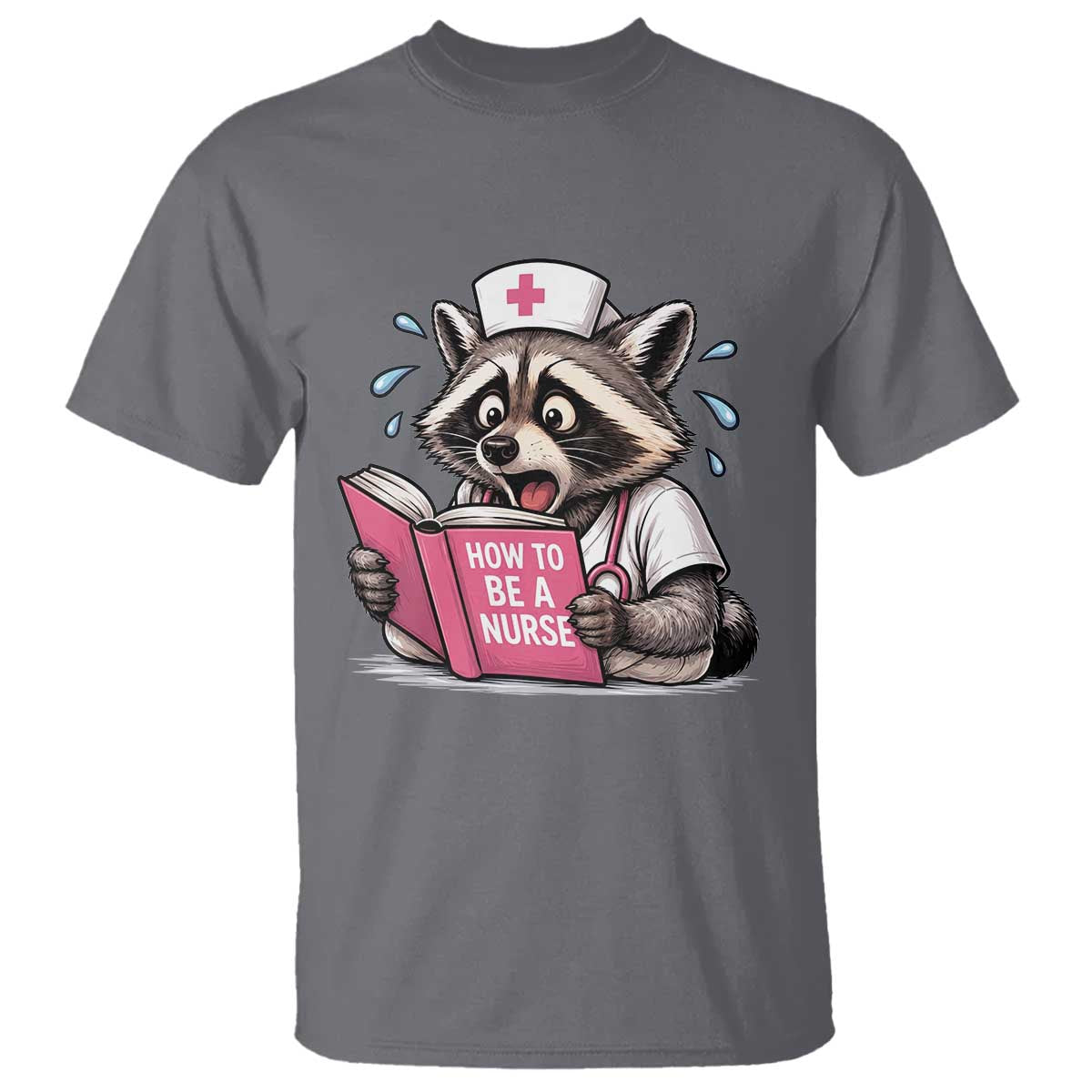 Funny Raccoon Nursing Student Healthcare Gift T Shirt