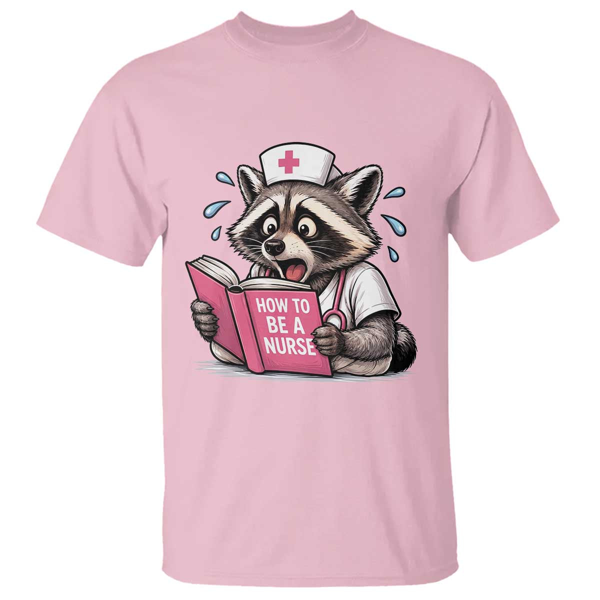 Funny Raccoon Nursing Student Healthcare Gift T Shirt