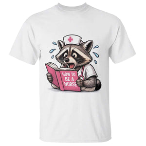 Funny Raccoon Nursing Student Healthcare Gift T Shirt