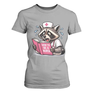 Funny Raccoon Nursing Student Healthcare Gift T Shirt For Women