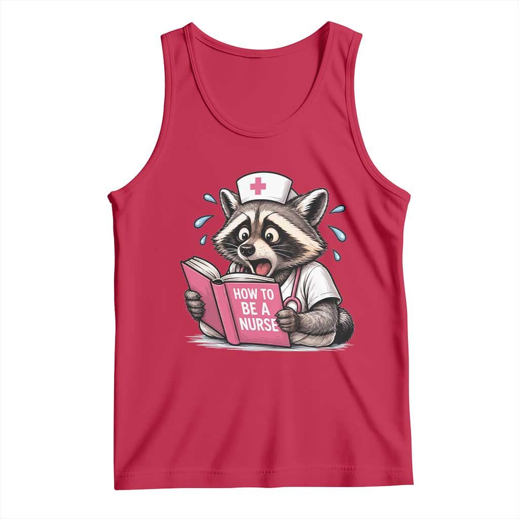Funny Raccoon Nursing Student Healthcare Gift Tank Top