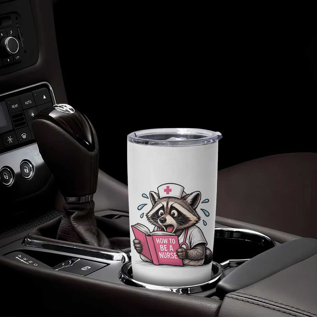 Funny Raccoon Nursing Student Healthcare Gift Tumbler Cup