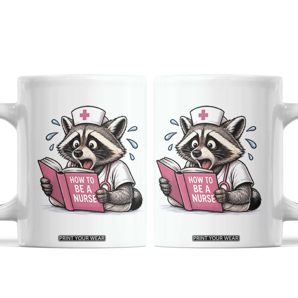 Funny Raccoon Nursing Student Healthcare Gift Coffee Mug