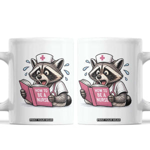Funny Raccoon Nursing Student Healthcare Gift Coffee Mug