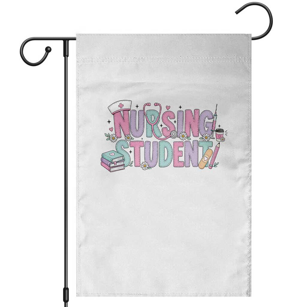 Pastel Nursing Student Medical School Gift Garden Flag TS12 White Print Your Wear