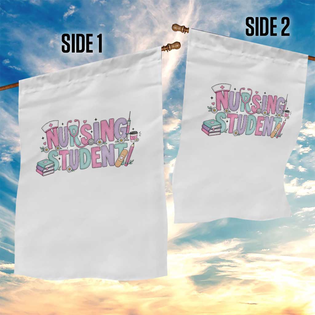 Pastel Nursing Student Medical School Gift Garden Flag