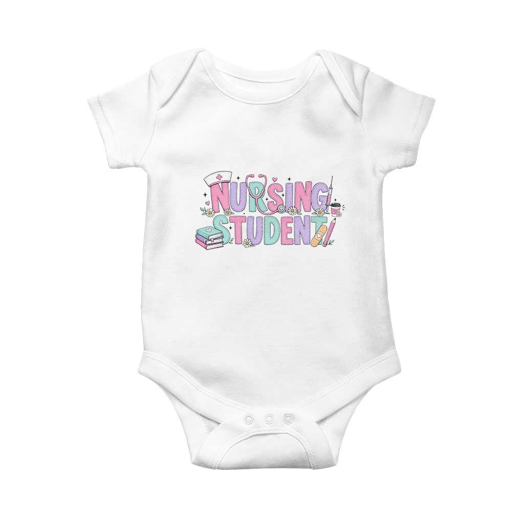 Pastel Nursing Student Medical School Gift Baby Onesie TS12 White Print Your Wear