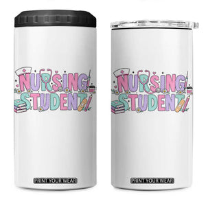 Pastel Nursing Student Medical School Gift 4 in 1 Can Cooler Tumbler