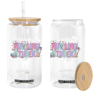 Pastel Nursing Student Medical School Gift Glass Can