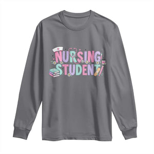 Pastel Nursing Student Medical School Gift Long Sleeve Shirt