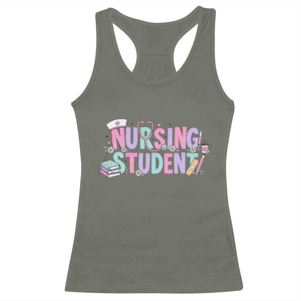 Pastel Nursing Student Medical School Gift Racerback Tank Top
