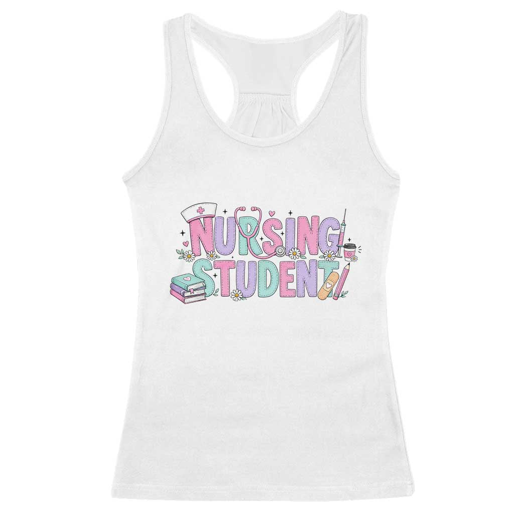 Pastel Nursing Student Medical School Gift Racerback Tank Top