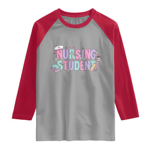Pastel Nursing Student Medical School Gift Raglan Shirt