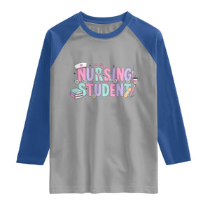 Pastel Nursing Student Medical School Gift Raglan Shirt