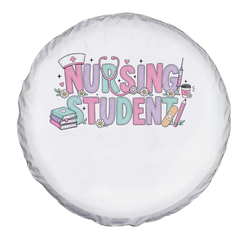 Pastel Nursing Student Medical School Gift Spare Tire Cover