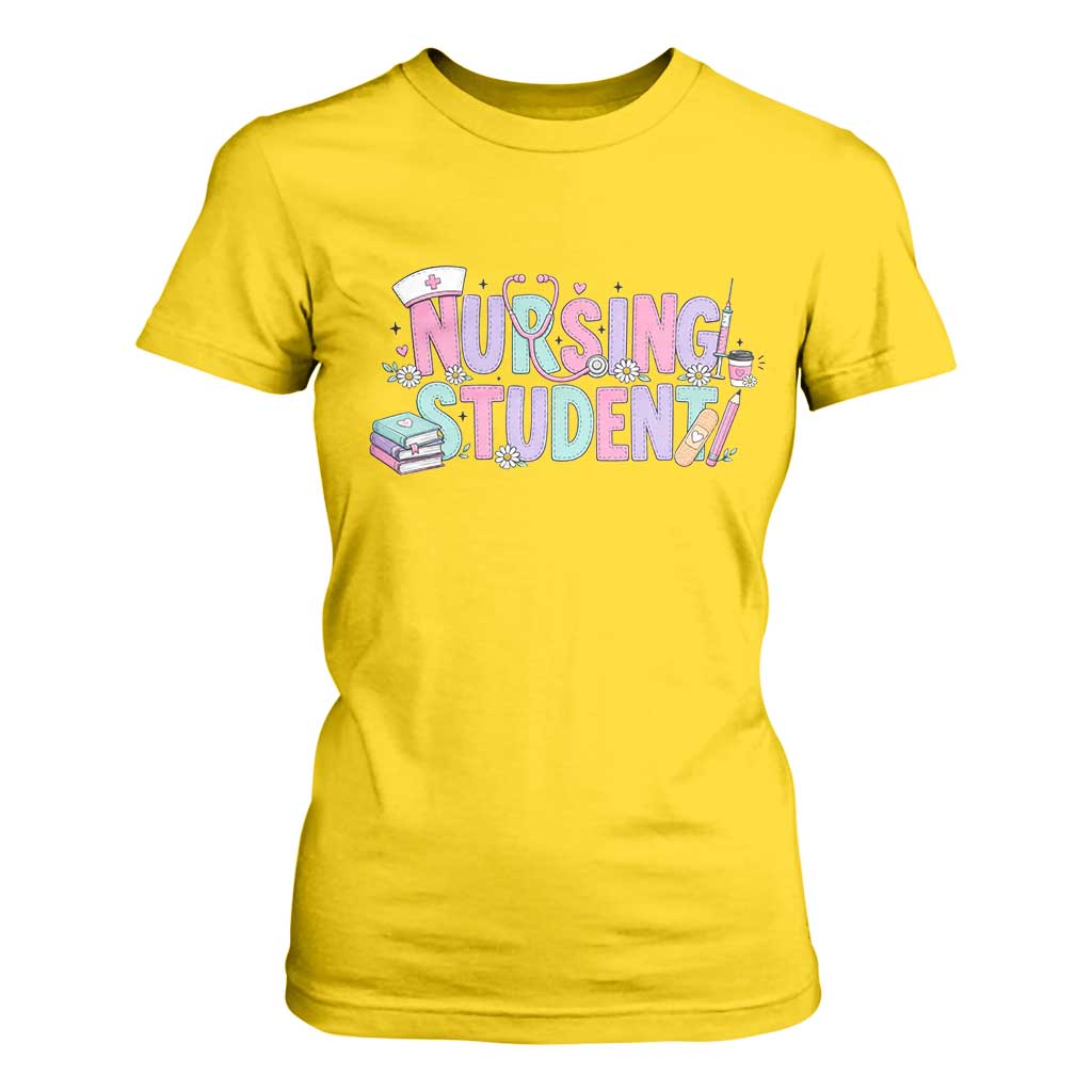Pastel Nursing Student Medical School Gift T Shirt For Women