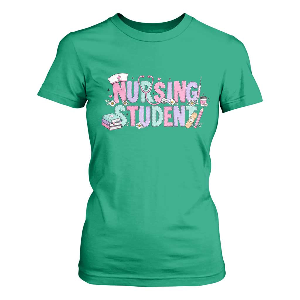 Pastel Nursing Student Medical School Gift T Shirt For Women