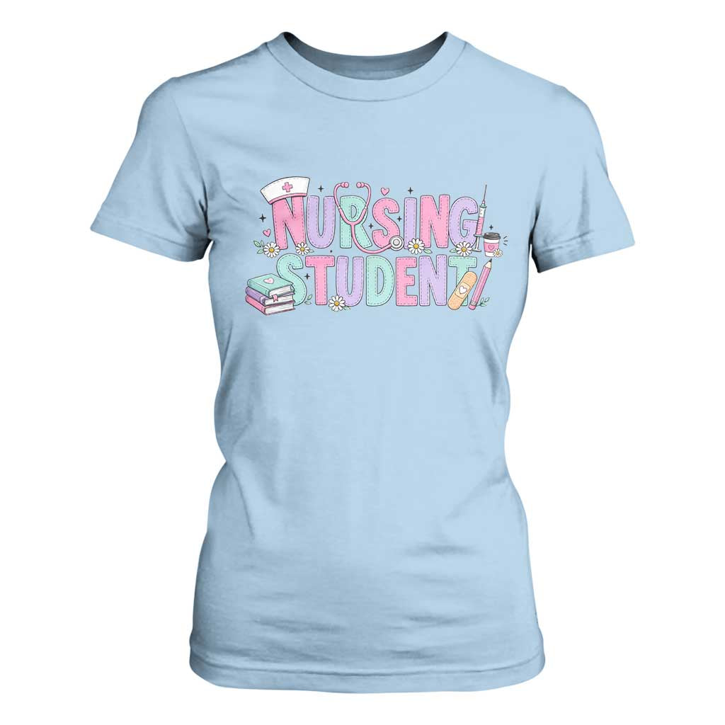 Pastel Nursing Student Medical School Gift T Shirt For Women